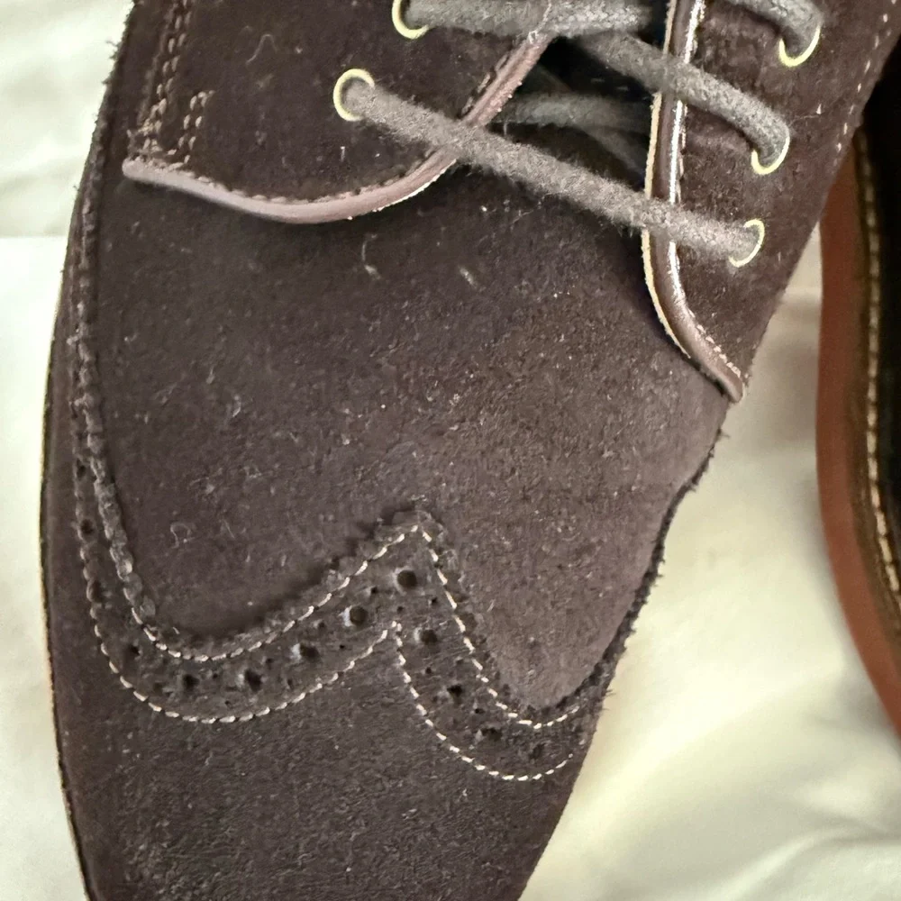 Cole Haan Franklin Classic Brown Suede Wingtip Lace Up Oxfords Men’s 10.5